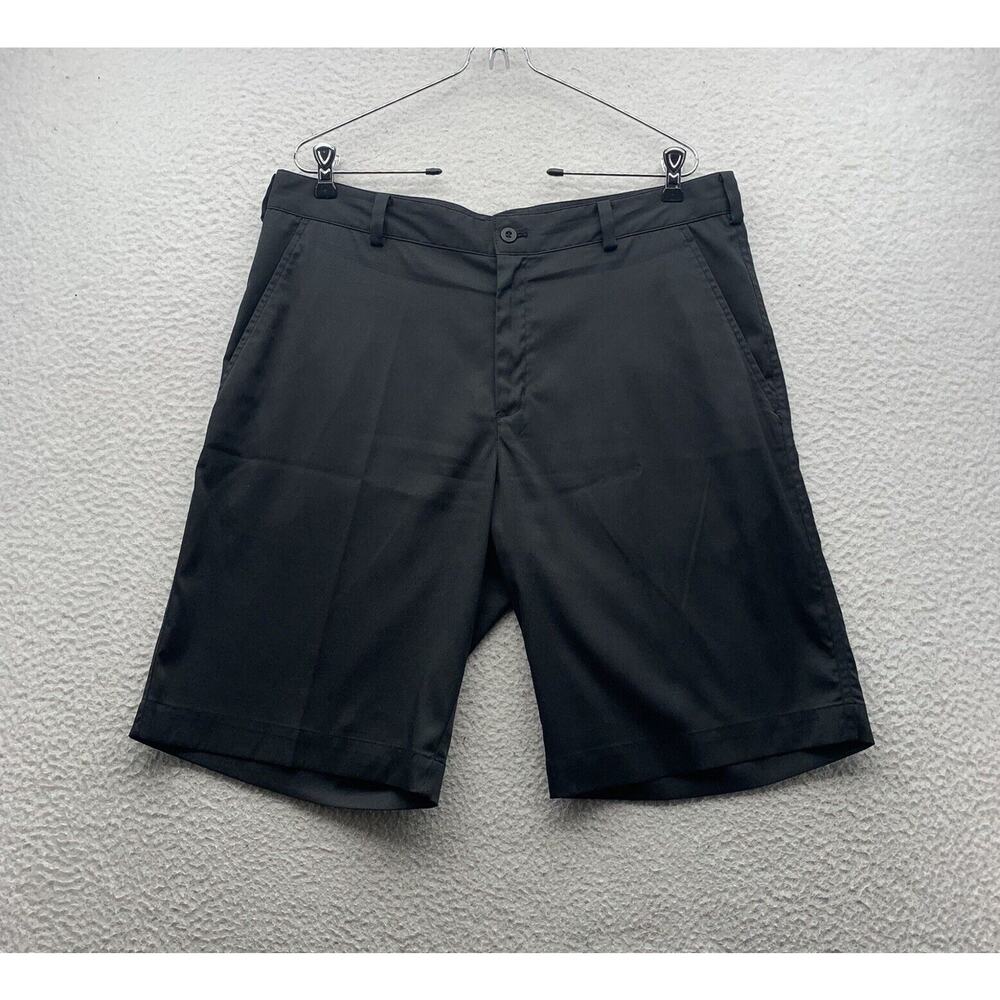Nike Golf Shorts Mens 36x11 (Tag 34)‎ Black Chino Performance Dri-Fit Casual Dad